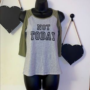 Not Today cold shoulder tee